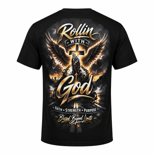 "Rollin With God Tee - Black | First Drop"