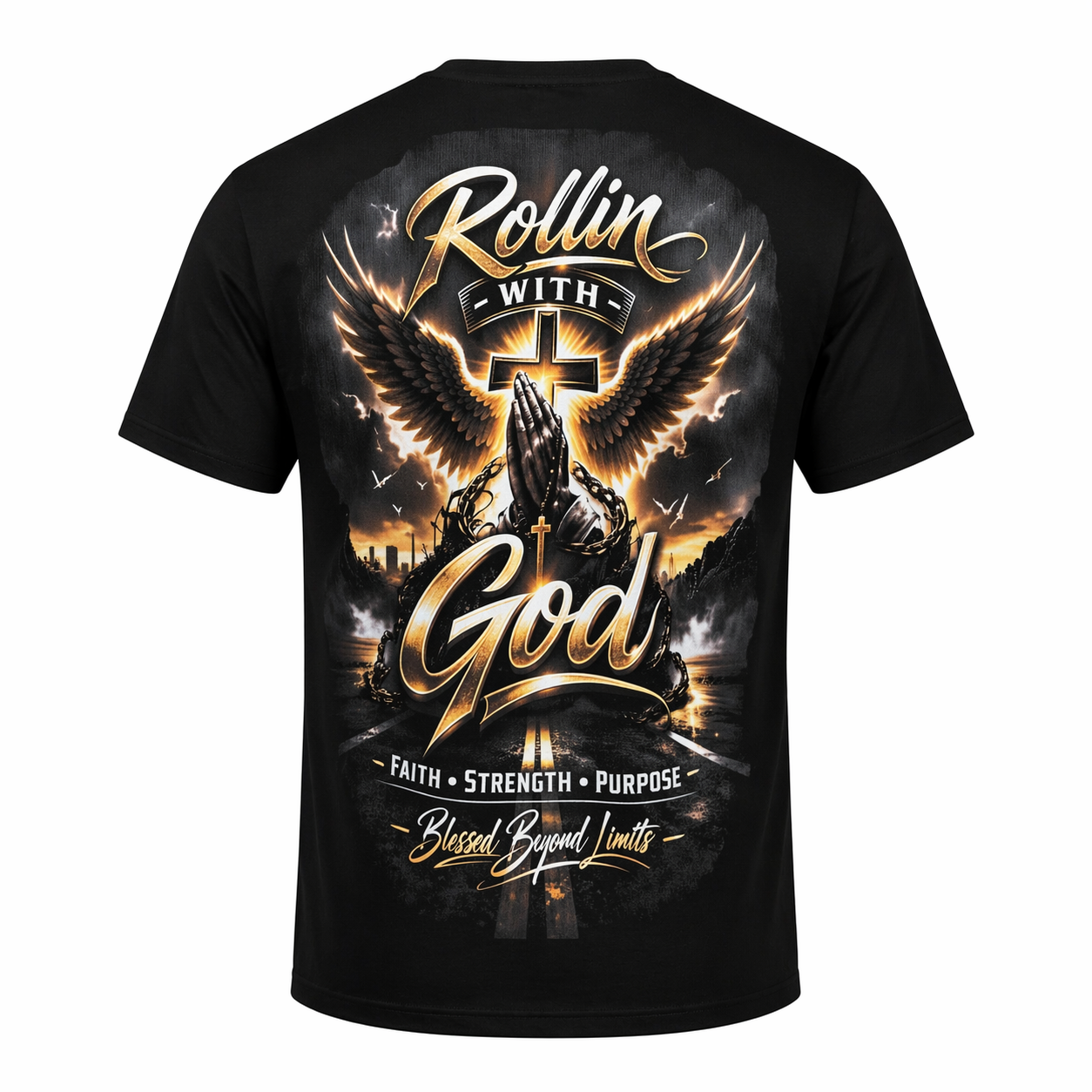 "Rollin With God Tee - Black | First Drop"