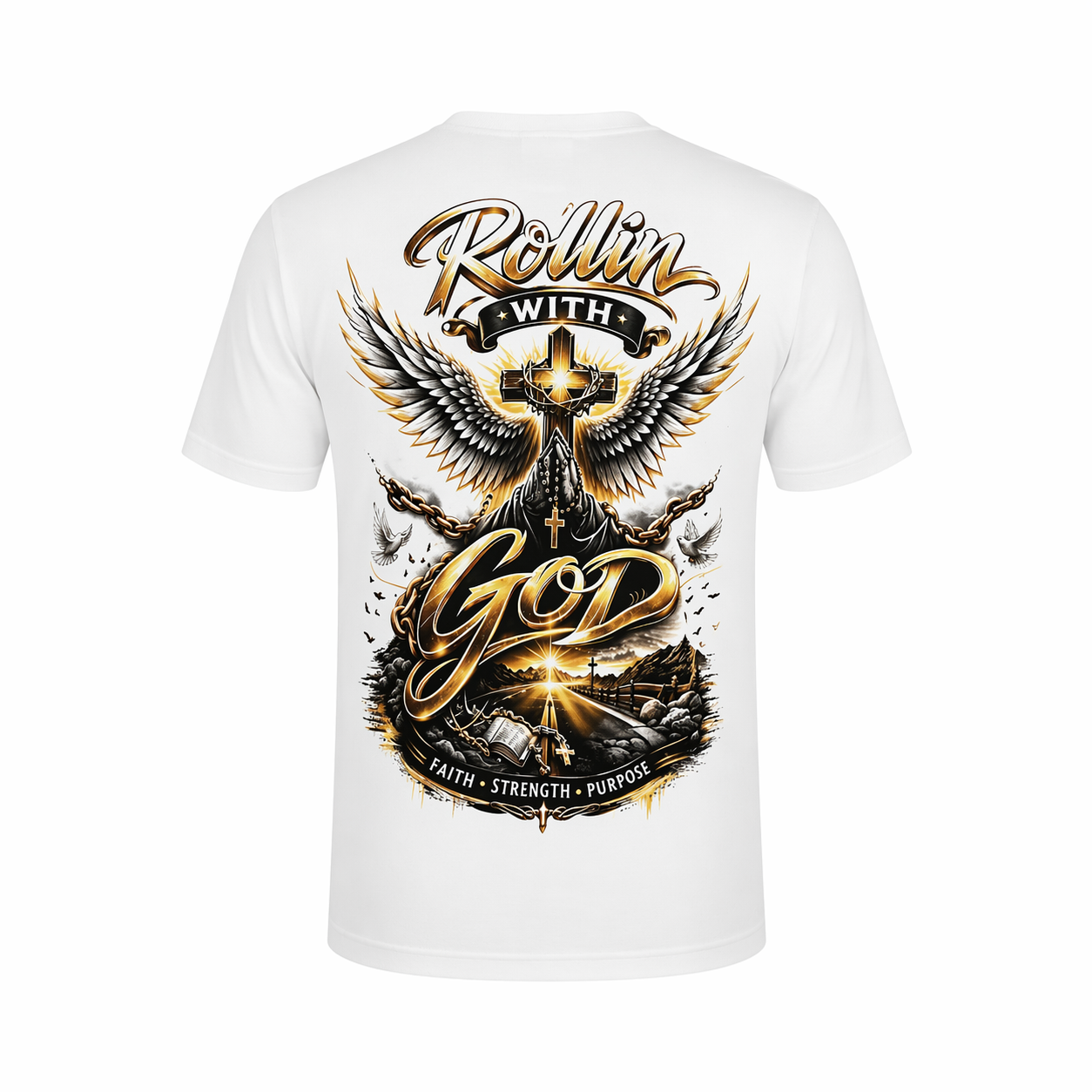 Rollin With God Tee - White